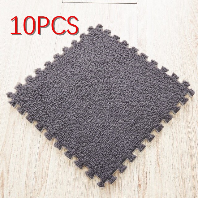 Puzzle Carpet Plush Kids Mat (10 Pcs)